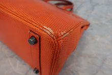 将图片加载到图库查看器，HERMES BIRKIN 25 Lizard Orange □J刻印 Hand bag 600090289
