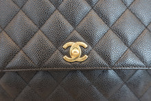 画像をギャラリービューアに読み込む, CHANEL/シャネル マトラッセ台形ハンドバッグ キャビアスキン ブラック/ゴールド金具 ハンドバッグ 700070124
