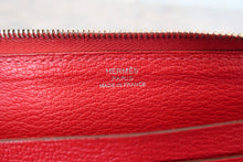 画像をギャラリービューアに読み込む, HERMES／エルメス アザップロング シェーブル ルージュカザック □Q刻印 財布 700040127
