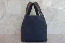 Load image into Gallery viewer, HERMES PICOTIN LOCK PM Tressage Epsom leather Blue Indigo/Black/Terre battue C Engraving  Hand bag 700060019
