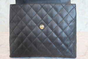 CHANEL/シャネル マトラッセ台形ハンドバッグ キャビアスキン ブラック/ゴールド金具 ハンドバッグ 700070124