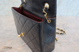 CHANEL/シャネル ミニマトラッセシングルフラップチェーンショルダーバッグ ラムスキン ブラック/ゴールド金具 ショルダーバッグ 700080108