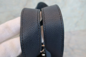 HERMES PICOTIN LOCK PM Tressage Epsom leather Blue Indigo/Black/Terre battue C Engraving  Hand bag 700060019