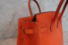 将图片加载到图库查看器，HERMES BIRKIN 25 Lizard Orange □J刻印 Hand bag 600090289
