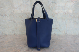 HERMES／エルメス ピコタンロックPM トリヨンクレマンス ブルー