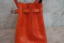 将图片加载到图库查看器，HERMES BIRKIN 25 Lizard Orange □J刻印 Hand bag 600090289
