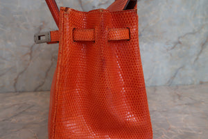 HERMES BIRKIN 25 Lizard Orange □J刻印 Hand bag 600090289