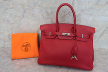 将图片加载到图库查看器，HERMES BIRKIN 35 Clemence leather Rouge garance □I刻印 Hand bag 600100191
