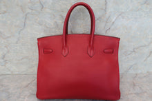 将图片加载到图库查看器，HERMES BIRKIN 35 Clemence leather Rouge garance □I刻印 Hand bag 600100191
