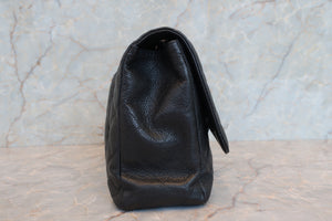 CHANEL/シャネル 中マトラッセシングルフラップチェーンショルダーバッグ キャビアスキン ブラック/シルバー金具 ショルダーバッグ 700070125