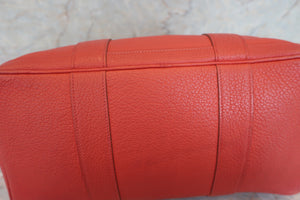 HERMES GARDEN PARTY PM Negonda leather Brique □Q Engraving Tote bag 500110077