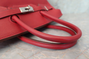 HERMES BIRKIN 35 Clemence leather Rouge garance □I刻印 Hand bag 600100191