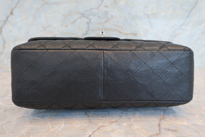CHANEL/シャネル 中マトラッセシングルフラップチェーンショルダーバッグ キャビアスキン ブラック/シルバー金具 ショルダーバッグ 700070125