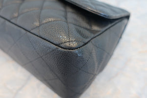 CHANEL/シャネル 中マトラッセシングルフラップチェーンショルダーバッグ キャビアスキン ブラック/シルバー金具 ショルダーバッグ 700070125