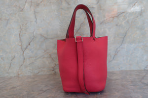 HERMES／エルメス ピコタンロックＰＭ トリヨンクレマンス ローズエクストリーム A刻印 ハンドバッグ 700050175