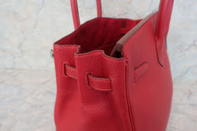 将图片加载到图库查看器，HERMES BIRKIN 35 Clemence leather Rouge garance □I刻印 Hand bag 600100191
