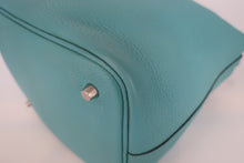 將圖片載入圖庫檢視器 HERMES／エルメス ピコタンロックＭＭ トリヨンクレマンス ブルーアトール T刻印 ハンドバッグ 800090228
