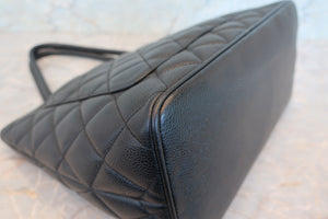 CHANEL/シャネル 復刻トート キャビアスキン ブラック/シルバー金具 トートバッグ 700080130
