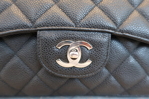 CHANEL/シャネル 中マトラッセシングルフラップチェーンショルダーバッグ キャビアスキン ブラック/シルバー金具 ショルダーバッグ 700070125