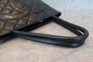 CHANEL/シャネル 復刻トート キャビアスキン ブラック/シルバー金具 トートバッグ 700080130