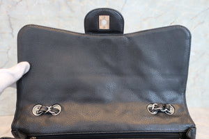CHANEL/シャネル 中マトラッセシングルフラップチェーンショルダーバッグ キャビアスキン ブラック/シルバー金具 ショルダーバッグ 700070125