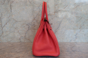 HERMES／エルメス バーキン30 トリヨンクレマンス ブーゲンビリア □P刻印 ハンドバッグ 700090194