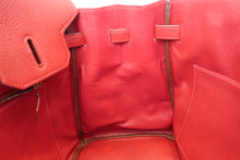 将图片加载到图库查看器，HERMES BIRKIN 35 Clemence leather Rouge garance □I刻印 Hand bag 600100191
