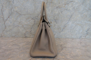 HERMES／エルメス バーキン25 トゴ トゥルティエールグレー □O刻印 ハンドバッグ 700040018