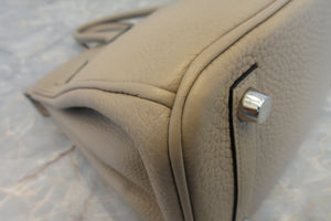 HERMES／エルメス バーキン25 トゴ トゥルティエールグレー □O刻印 ハンドバッグ 700040018