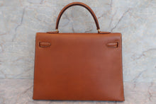 Load image into Gallery viewer, HERMES KELLY 35 Graine Lisse leather Brown 〇D Engraving Hand bag 600070068
