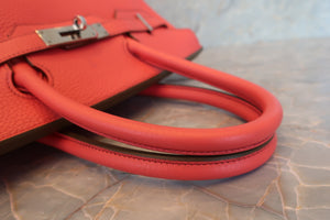 HERMES／エルメス バーキン30 トリヨンクレマンス ブーゲンビリア □P刻印 ハンドバッグ 700090194
