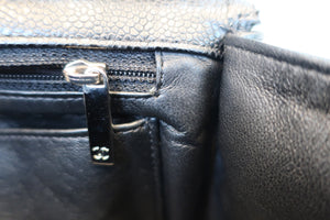 CHANEL/シャネル 中マトラッセシングルフラップチェーンショルダーバッグ キャビアスキン ブラック/シルバー金具 ショルダーバッグ 700070125