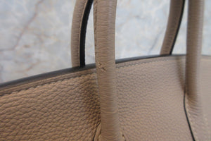 HERMES／エルメス バーキン25 トゴ トゥルティエールグレー □O刻印 ハンドバッグ 700040018