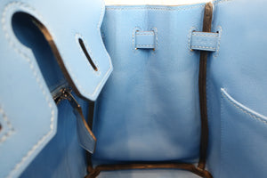 HERMES BIRKIN 25 Swift leather Blue paradise T刻印 Hand bag 600060039
