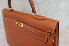 将图片加载到图库查看器，HERMES KELLY 35 Graine Lisse leather Brown 〇D刻印 Hand bag 600070068
