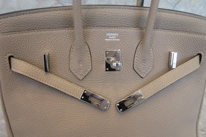 HERMES／エルメス バーキン25 トゴ トゥルティエールグレー □O刻印 ハンドバッグ 700040018