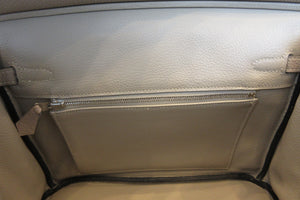 HERMES／エルメス バーキン25 トゴ トゥルティエールグレー □O刻印 ハンドバッグ 700040018