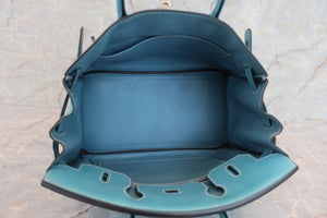 HERMES BIRKIN 30 Togo leather Blue jean □L刻印 Hand bag 600040148