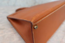 将图片加载到图库查看器，HERMES KELLY 35 Graine Lisse leather Brown 〇D刻印 Hand bag 600070068
