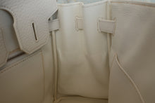 Load image into Gallery viewer, HERMES BIRKIN 30 Clemence leather White □M Engraving Hand bag 700120065
