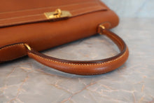 将图片加载到图库查看器，HERMES KELLY 35 Graine Lisse leather Brown 〇D刻印 Hand bag 600070068
