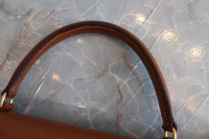 HERMES KELLY 35 Graine Lisse leather Brown 〇D刻印 Hand bag 600070068