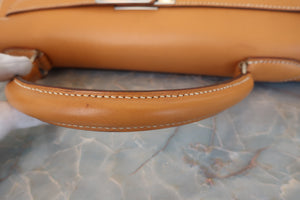 HERMES／エルメス ケリー32 ボックスカーフ ナチュラル/マットシルバー金具 □C刻印 ショルダーバッグ 700090149