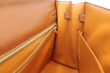 Load image into Gallery viewer, HERMES KELLY 35 Graine Lisse leather Brown 〇D Engraving Hand bag 600070068
