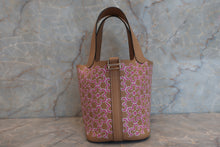 将图片加载到图库查看器，HERMES PICOTIN LOCK Micro（micro） Lucky Daisy Swift leather Chai/Pink/White U刻印 Hand bag 600090187
