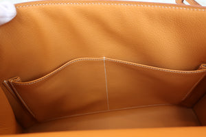 HERMES／エルメス ケリー32 ボックスカーフ ナチュラル/マットシルバー金具 □C刻印 ショルダーバッグ 700090149