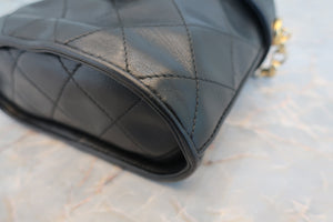 CHANEL/シャネル マトラッセフリンジショルダーバッグ ラムスキン ブラック/ゴールド金具 ショルダーバッグ 700080098