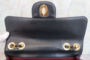 CHANEL/シャネル 中マトラッセシングルフラップチェーンショルダーバッグ ラムスキン ブラック/ゴールド金具 ショルダーバッグ 700060037