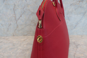 HERMES／エルメス ボリード35 トゴ ルージュヴィフ □F刻印 ショルダーバッグ 700070130