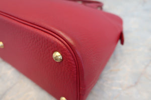 HERMES／エルメス ボリード35 トゴ ルージュヴィフ □F刻印 ショルダーバッグ 700070130